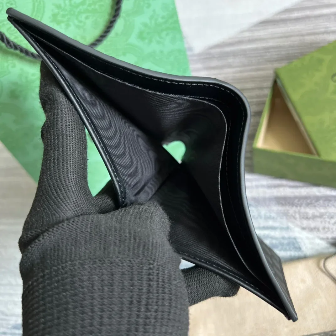 Gucci GG Microguccissima Bi in Fold Wallet Black / Gucci GG Microguccissima Bi in Fold Wallet Black /