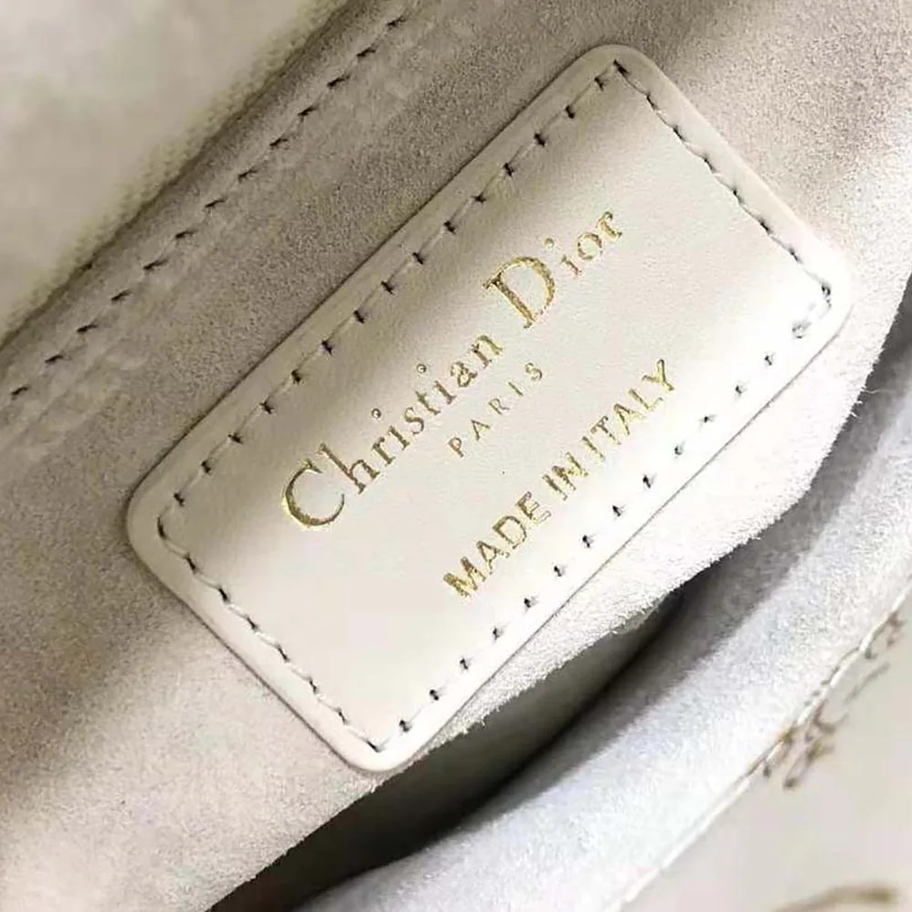 Dior Mini Lady Dior Bag White Calfskin with Gold-Tone Printed and Bead-Embroidered Dior Jardin D'Hiver Motif for Women Dior Mini Lady Dior Bag White Calfskin with Gold-Tone Printed and Bead-Embroidered Dior Jardin D'Hiver Motif for Women