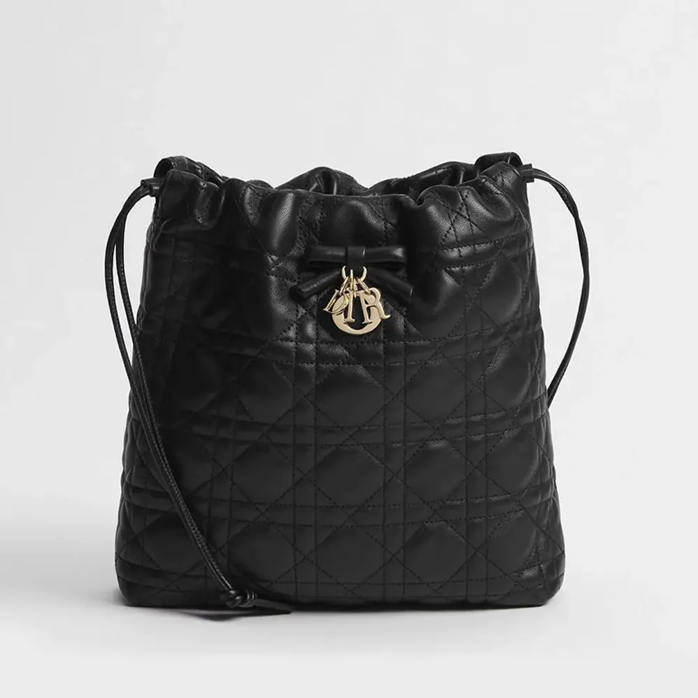 Dior Adiorable Mini Bucket Bag Black Cannage Lambskin for Women Dior Adiorable Mini Bucket Bag Black Cannage Lambskin for Women