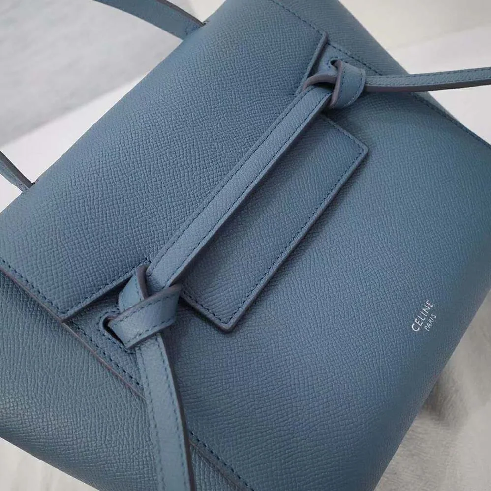 Celine Nano Belt Bag in Grained Calfskin Bag for Women in Navy Celine Nano Belt Bag in Grained Calfskin Bag for Women in Navy