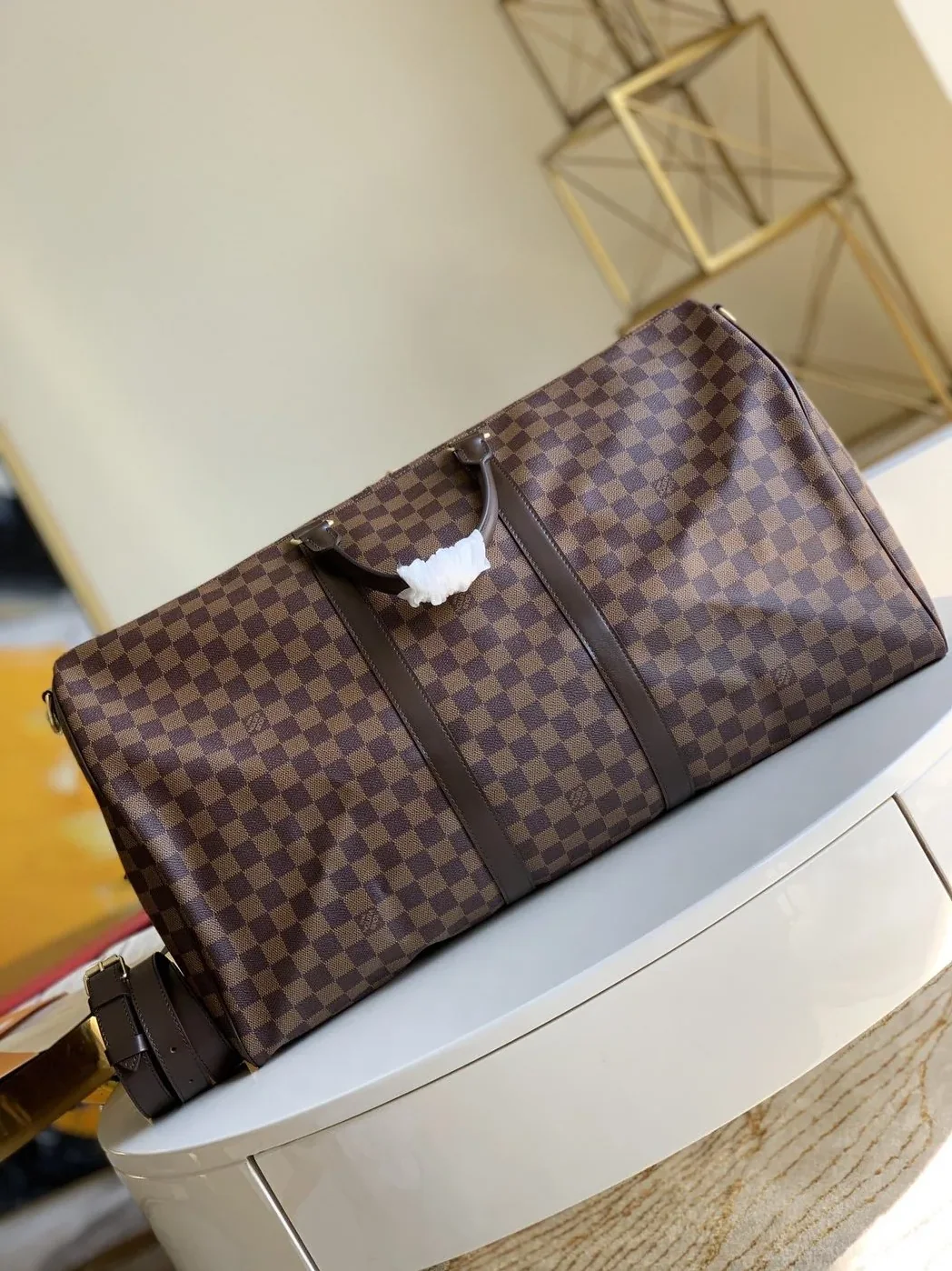 Louis Vuitton Keepall Bandouliére 55 Damier Ebene Canvas Louis Vuitton Keepall Bandouliére 55 Damier Ebene Canvas