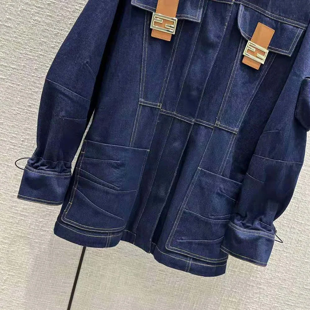 Fendi Blue Denim Jacket for Women Fendi Blue Denim Jacket for Women