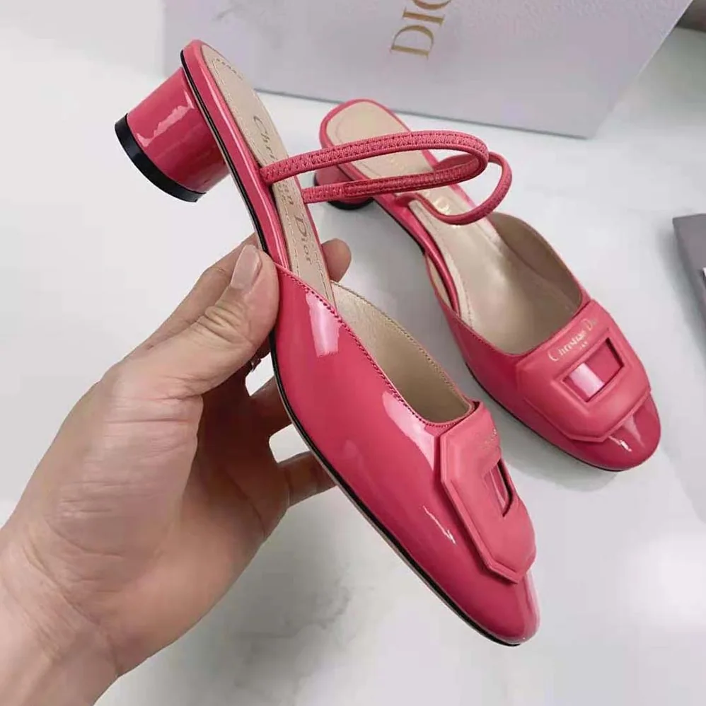 Dior Day Slingback Pump Indy Pink Patent Calfskin for Women Dior Day Slingback Pump Indy Pink Patent Calfskin for Women