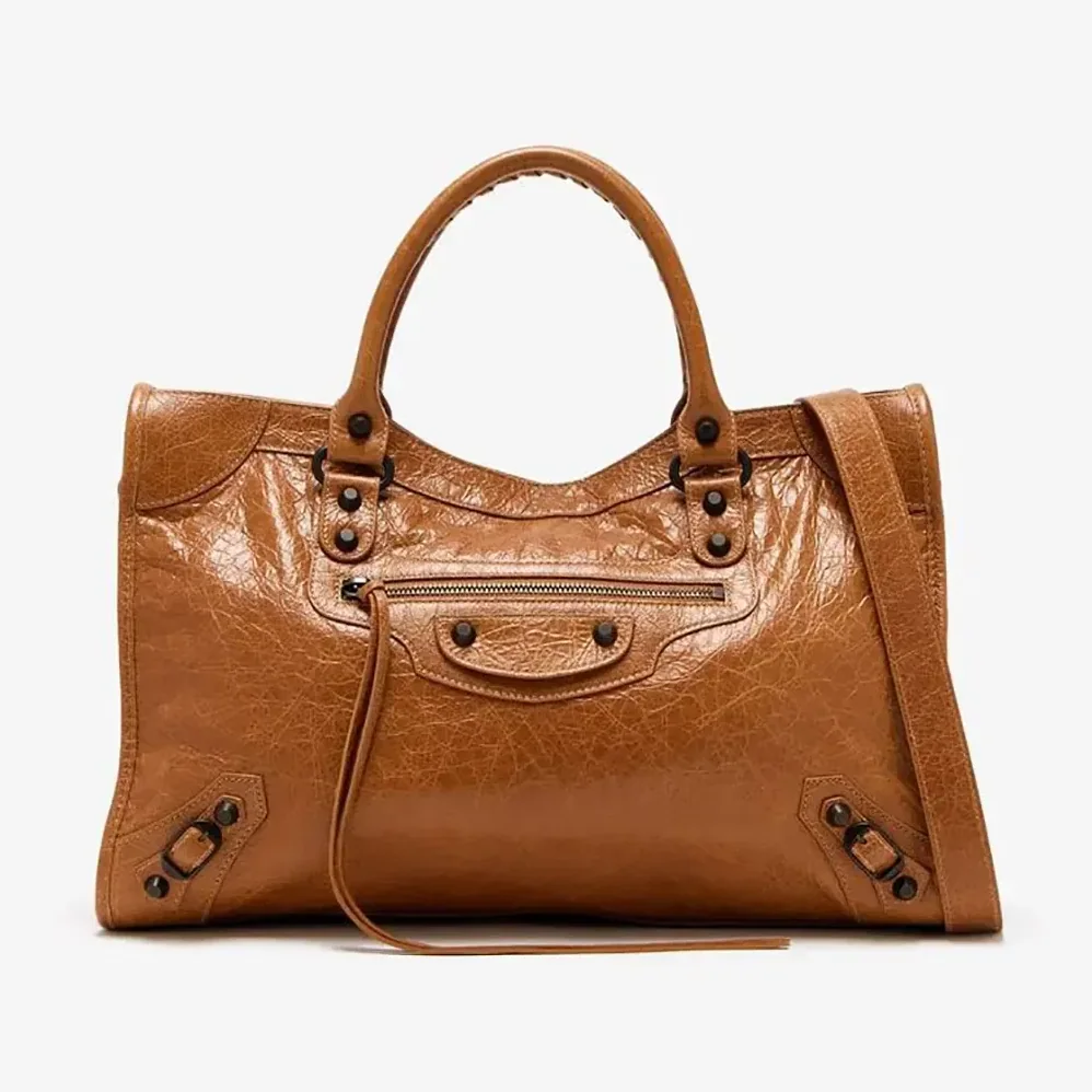 Balenciaga Le City Medium Bag Metallized in Brown for Women Balenciaga Le City Medium Bag Metallized in Brown for Women