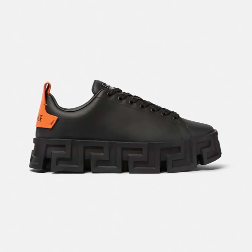 Versace Greca Labyrinth Trainers for Men in Black