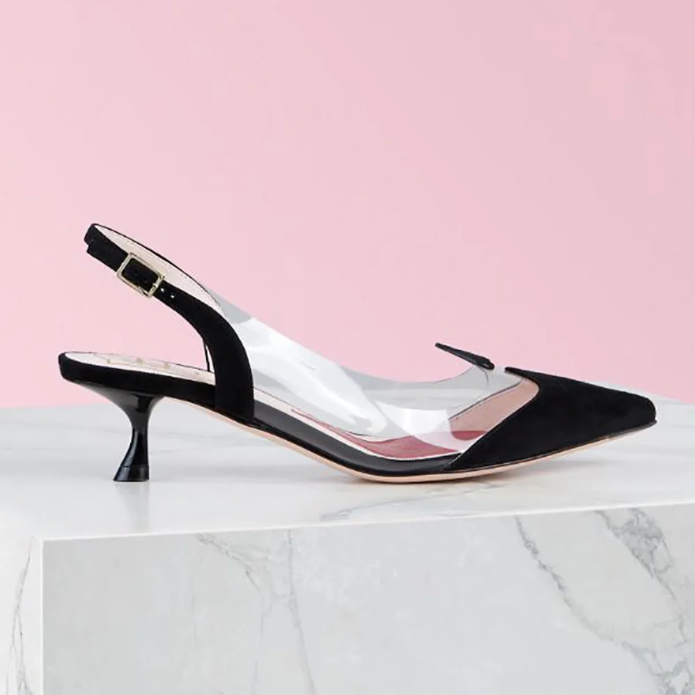 Roger Vivier I Love Vivier Slingback Pumps in PVC for Women in Black Roger Vivier I Love Vivier Slingback Pumps in PVC for Women in Black