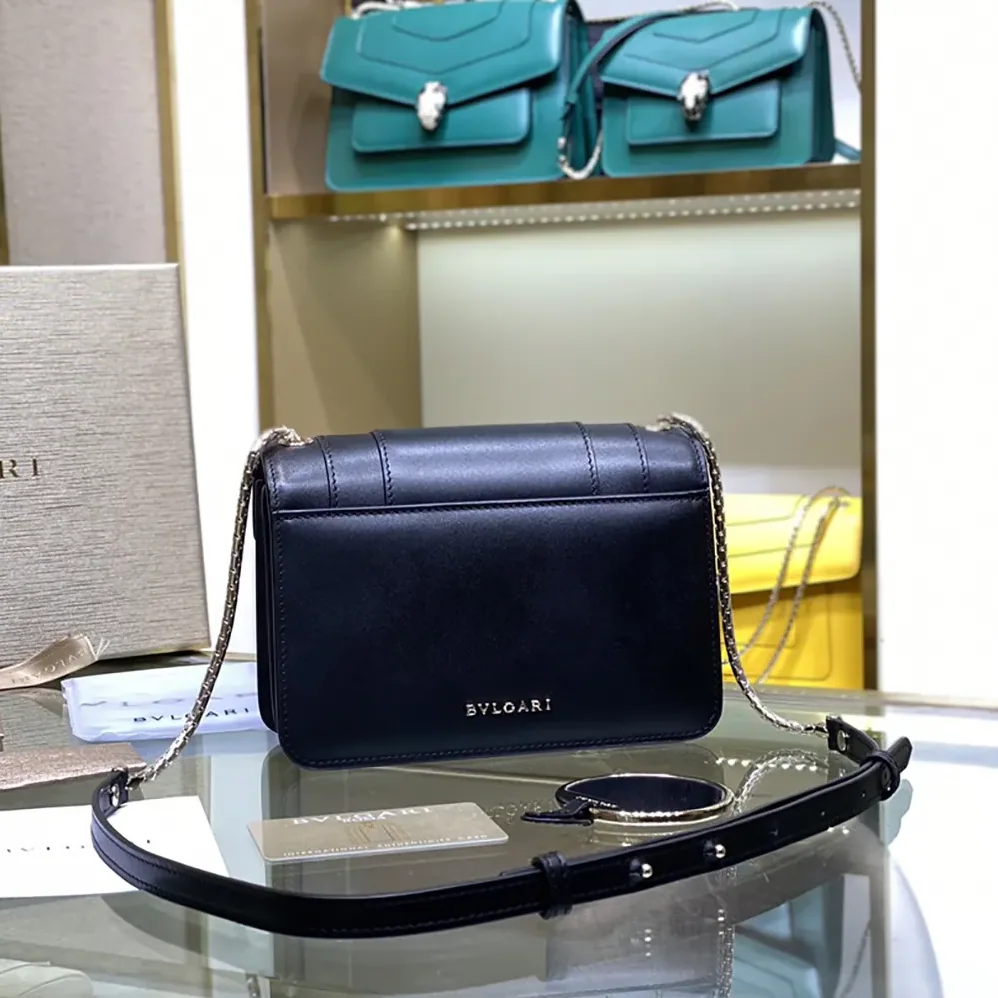 Bvlgari Mini Serpenti Forever East-West Shoulder Bag for Women in Black Bvlgari Mini Serpenti Forever East-West Shoulder Bag for Women in Black