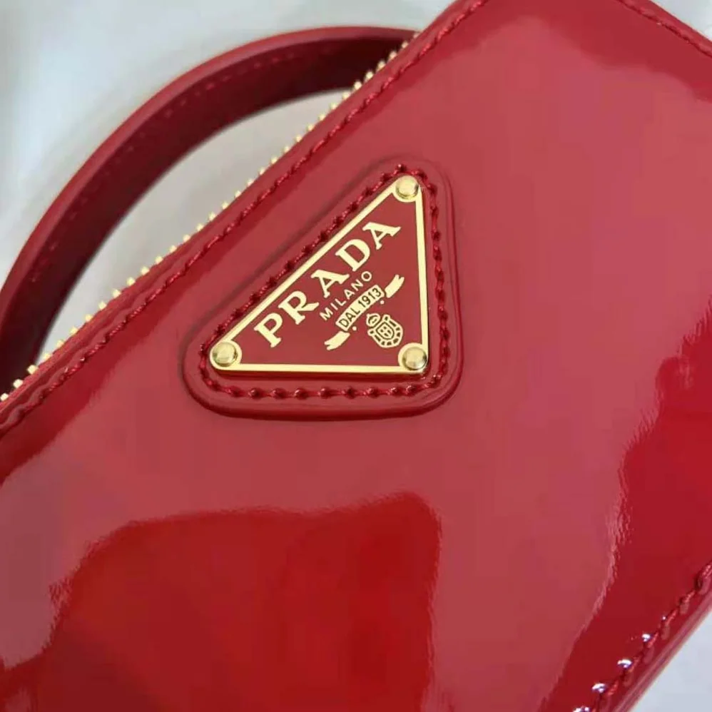 Prada Patent Leather Mini-pouch for Women in Red