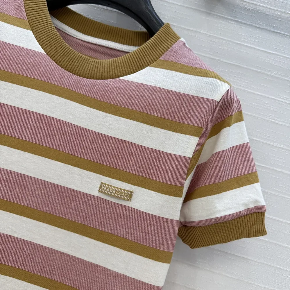 Prada Bayadere Stripe Jersey T for Women in Shirt Prada Bayadere Stripe Jersey T for Women in Shirt