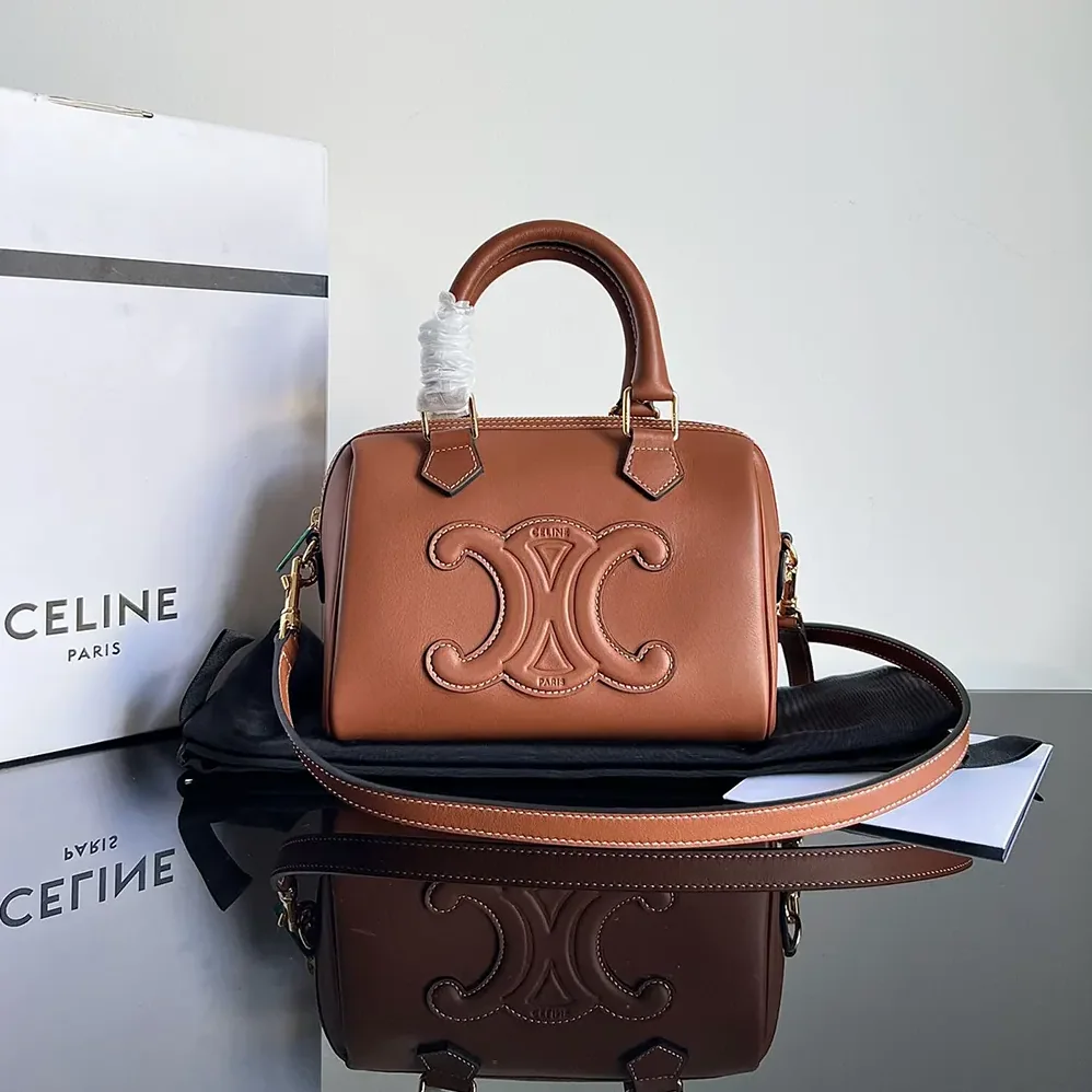 Celine Small Boston in Smooth Calfskin for Women in Brown Celine Small Boston in Smooth Calfskin for Women in Brown