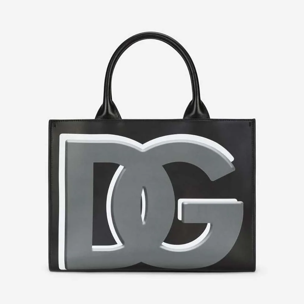 Dolce Gabbana D&G Small Calfskin DG Daily Shopper with DG Logo Print for Women Dolce Gabbana D&G Small Calfskin DG Daily Shopper with DG Logo Print for Women