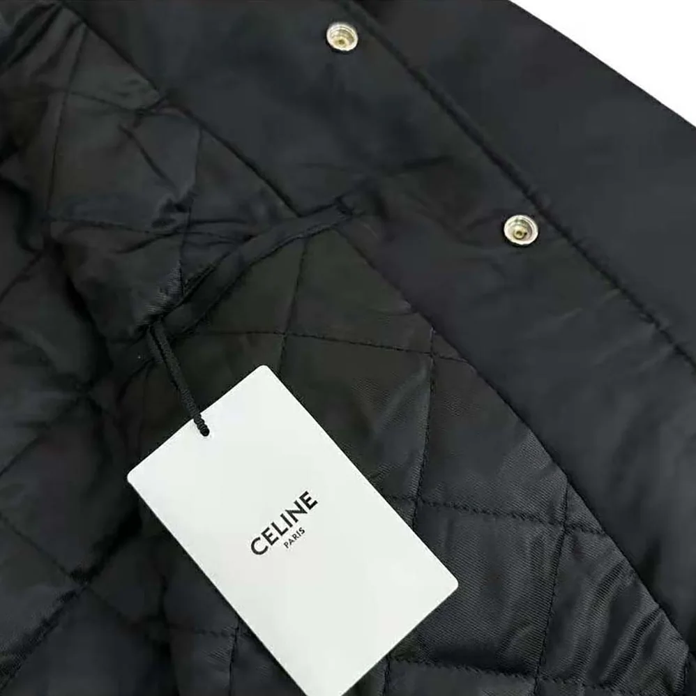 Celine Bomber Jacket in Thick Satin for Men Celine Bomber Jacket in Thick Satin for Men