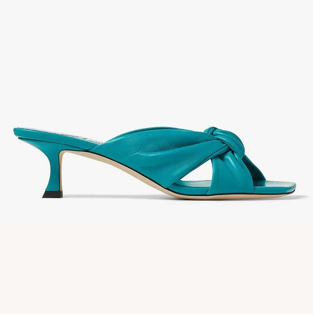 Jimmy Choo Avenue 50 Malibu Nappa Leather Mules for Women Jimmy Choo Avenue 50 Malibu Nappa Leather Mules for Women