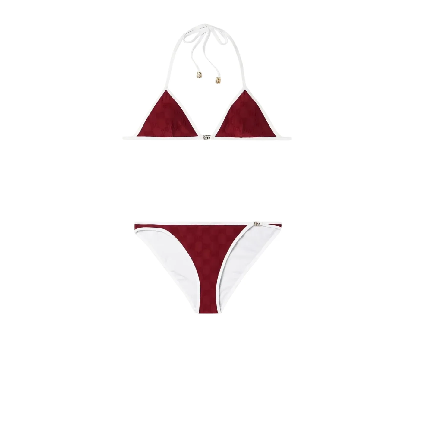 Gucci GG Jacquard Triangle Bikini Red Gucci GG Jacquard Triangle Bikini Red