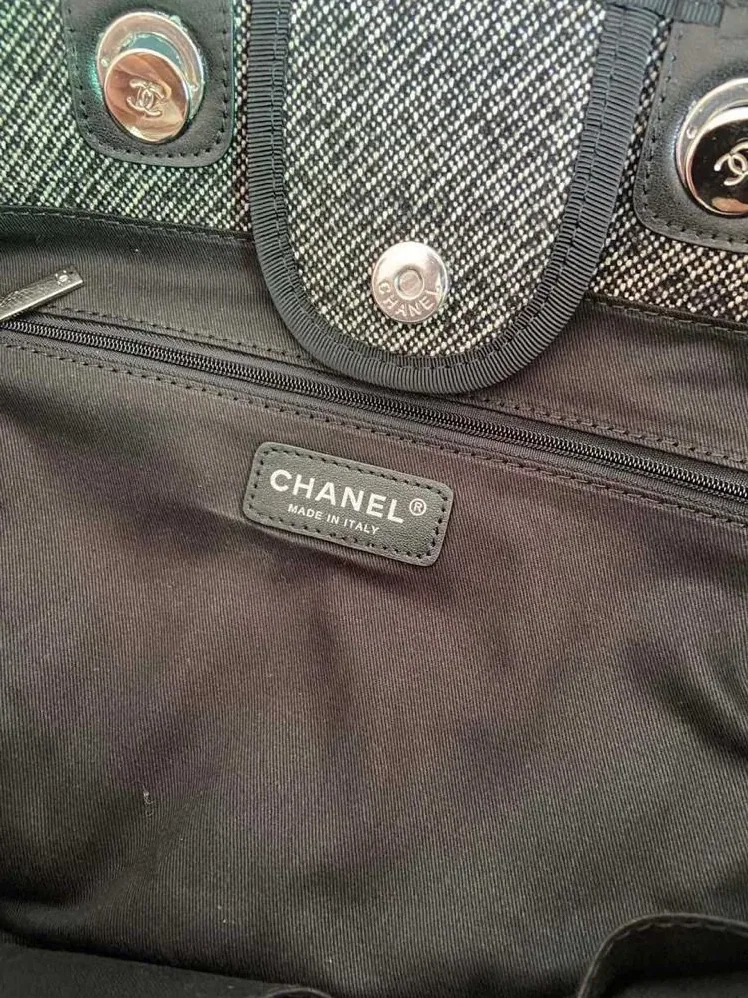 Chanel Large Shopping Tote Bag Grey Chanel Large Shopping Tote Bag Grey