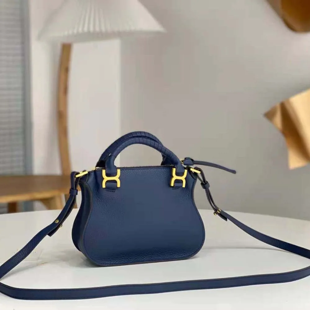 Chloe Marcie Mini Double Carry Bag for Women in Navy
