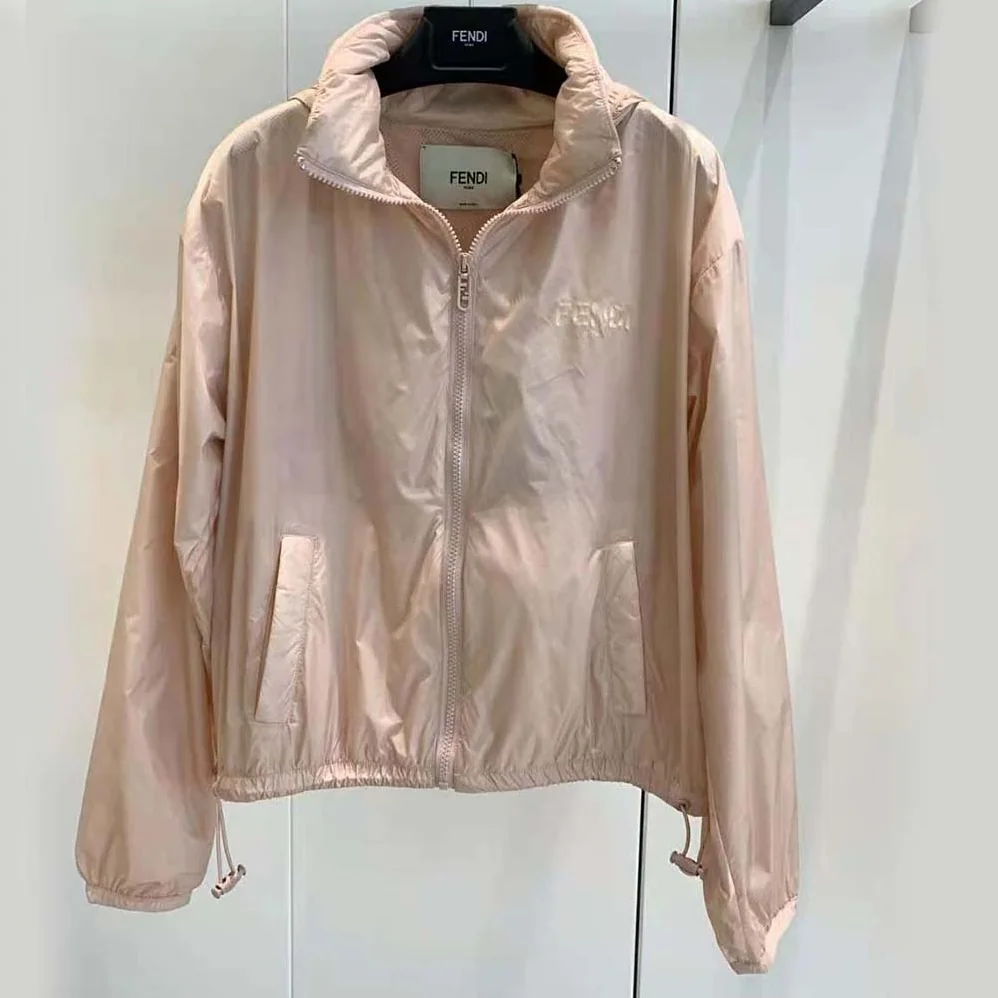 Fendi Pink Nylon Windbreaker for Women in Pink Fendi Pink Nylon Windbreaker for Women in Pink