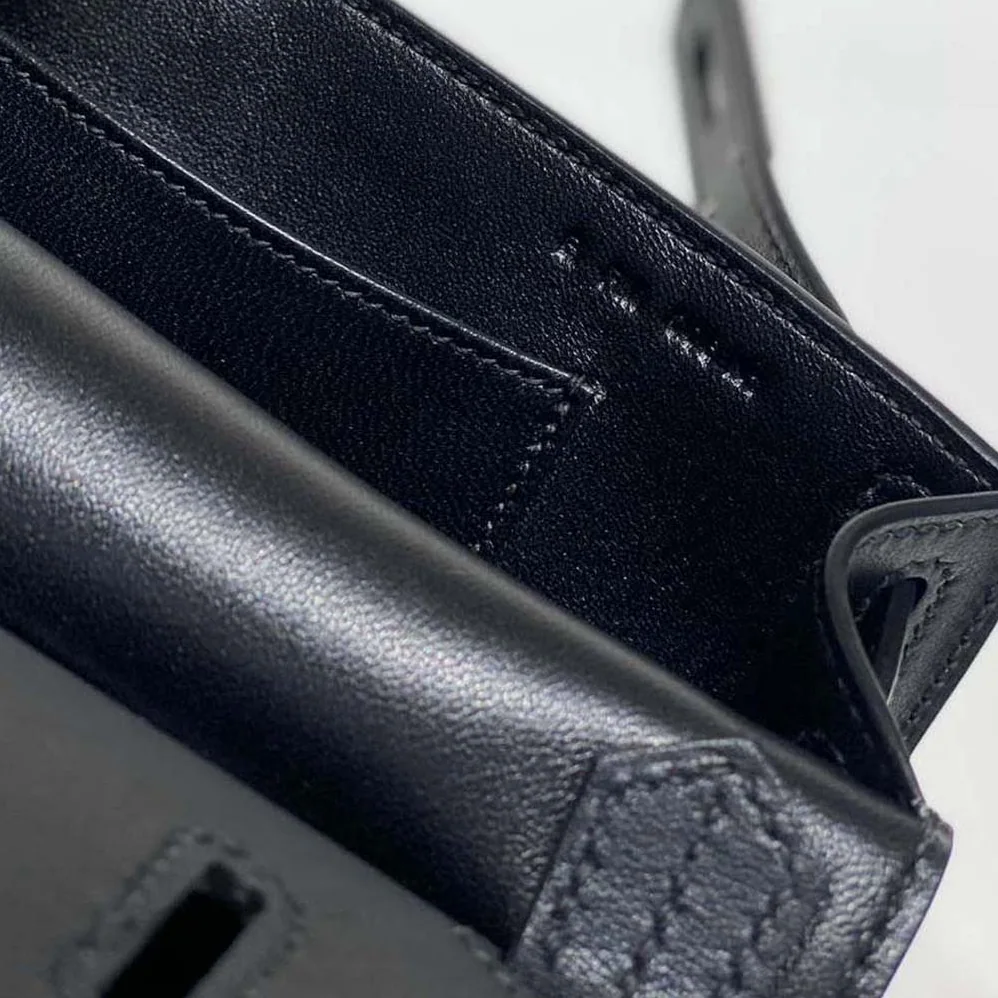 Hermes Jyspiere in Evercolor Leather for Women in Black/Silver Hermes Jyspiere in Evercolor Leather for Women in Black/Silver