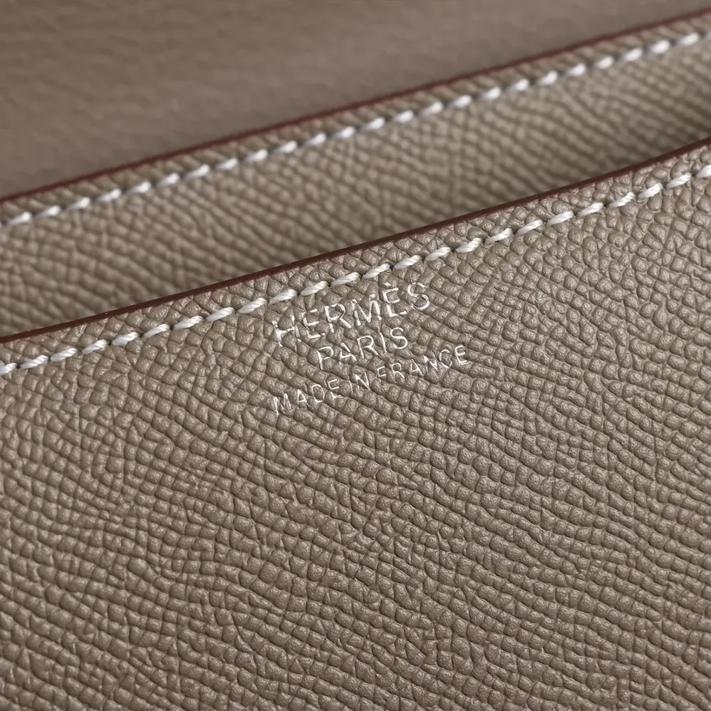 Hermes Constance 19 Bag Epsom Leather for Women in Grey/Gold