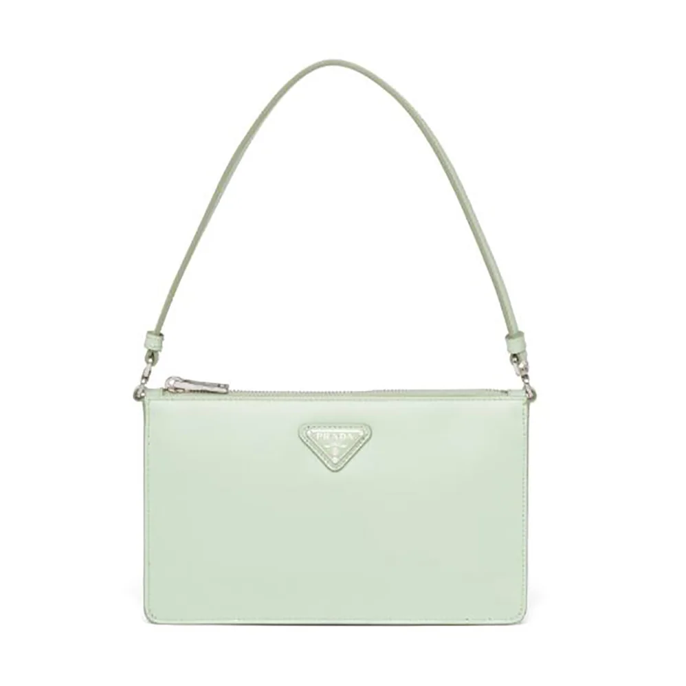 Prada Brushed Leather Mini-Bag for Women in Aqua