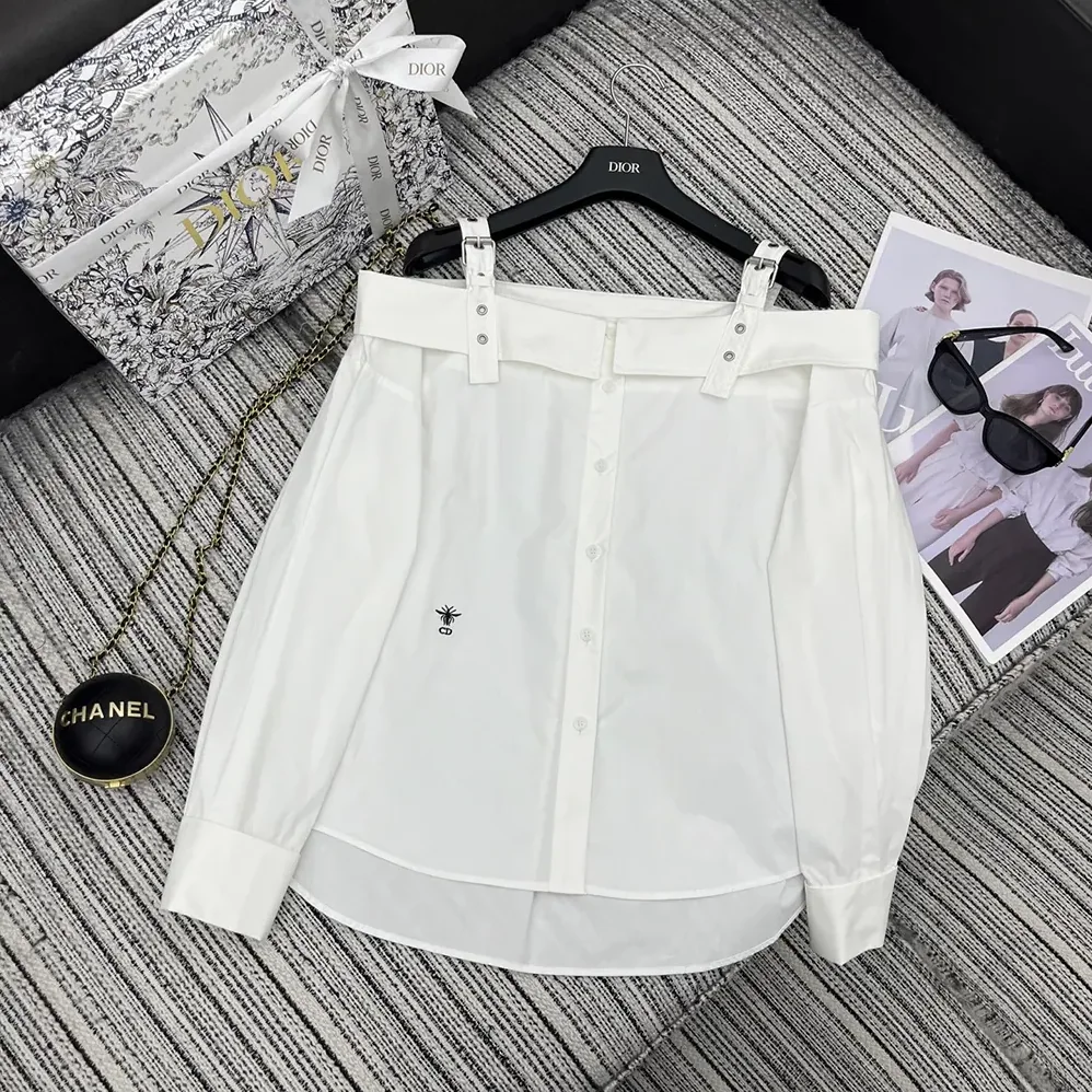 Dior Blouse White Cotton Poplin for Women