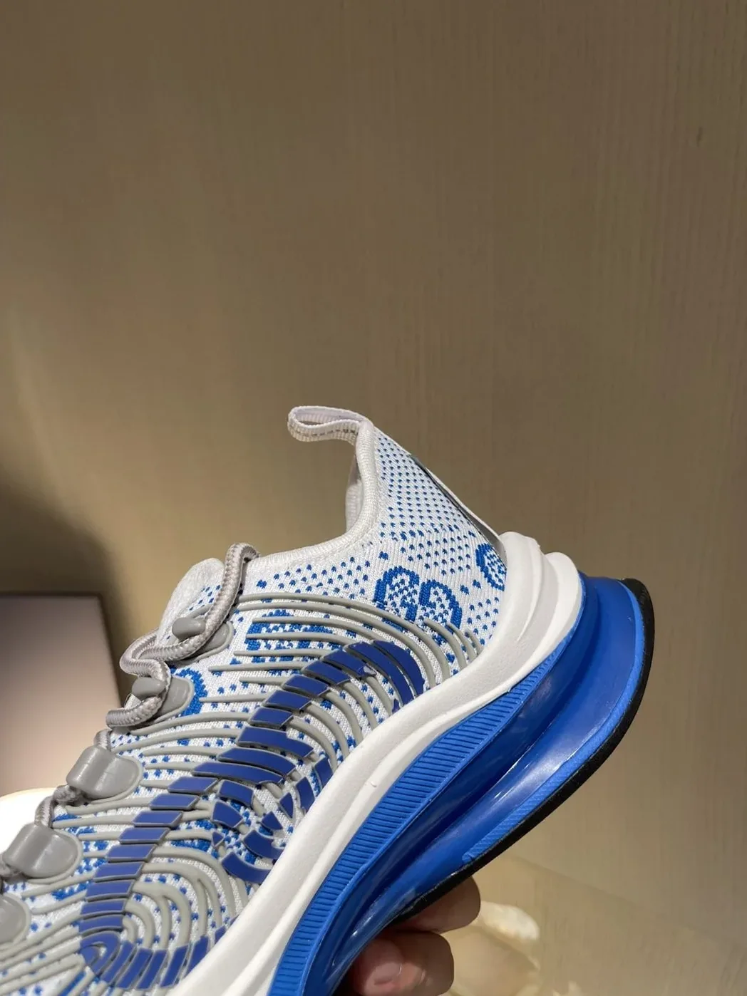 Gucci Run Sneaker White Blue for Women
