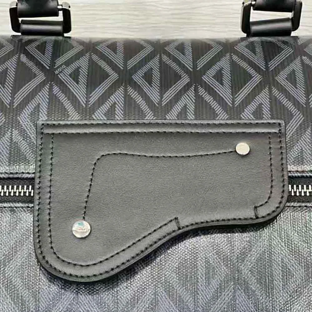 Dior Lingot 50 Duffle Bag Black CD Diamond Canvas for Men Dior Lingot 50 Duffle Bag Black CD Diamond Canvas for Men