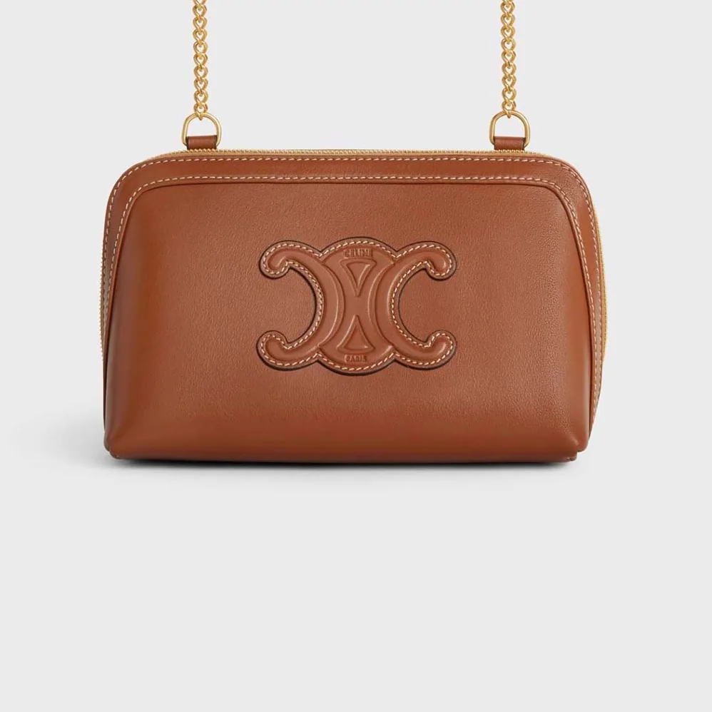Celine Clutch on Chain Cuir Triomphe in Smooth Calfskin for Women Celine Clutch on Chain Cuir Triomphe in Smooth Calfskin for Women
