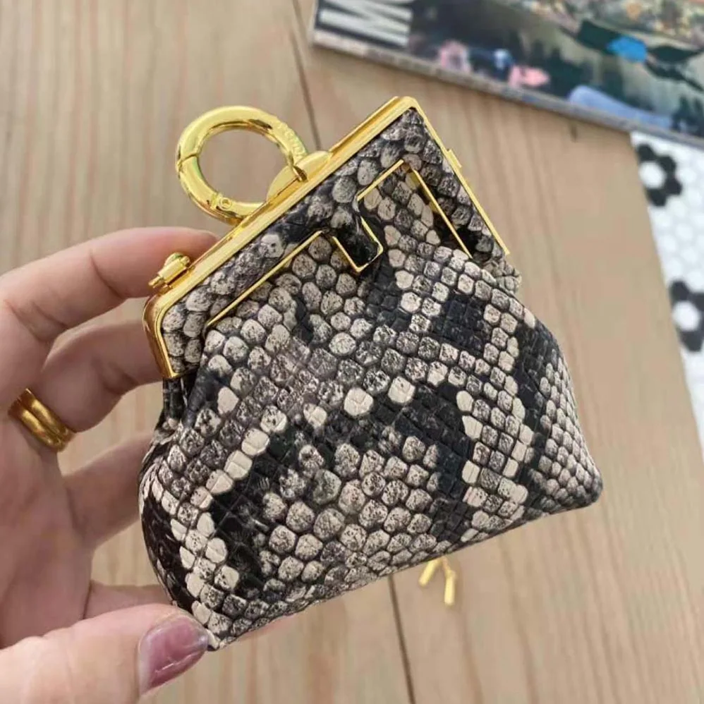 Fendi Nano Fendi First Charm Brown Elaphe Charm for Women Fendi Nano Fendi First Charm Brown Elaphe Charm for Women