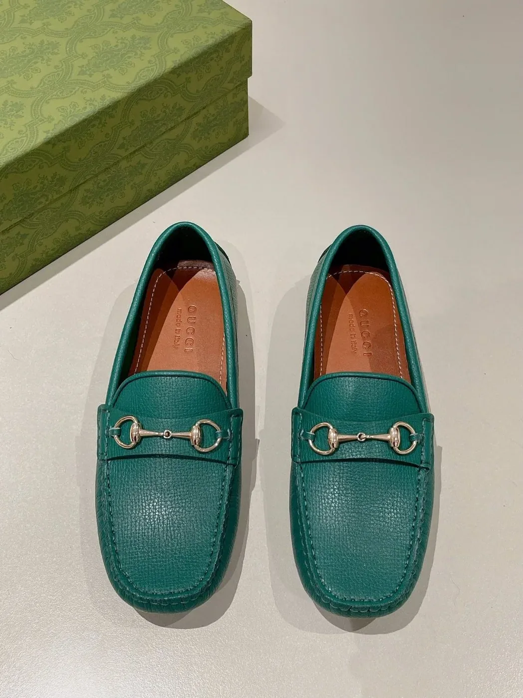 Gucci Horsebit Driver Green for Men