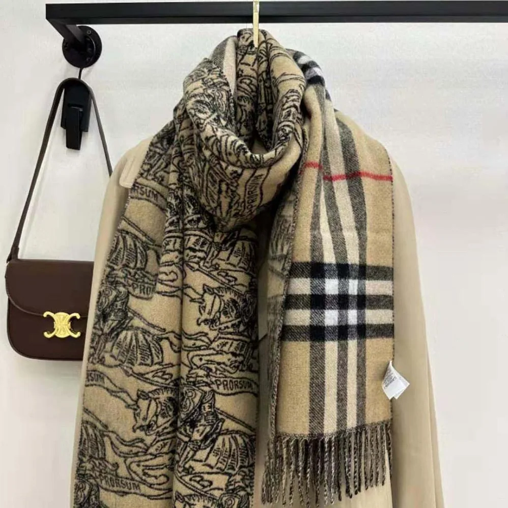 Burberry EKD Cashmere Reversible Scarf for Unisex