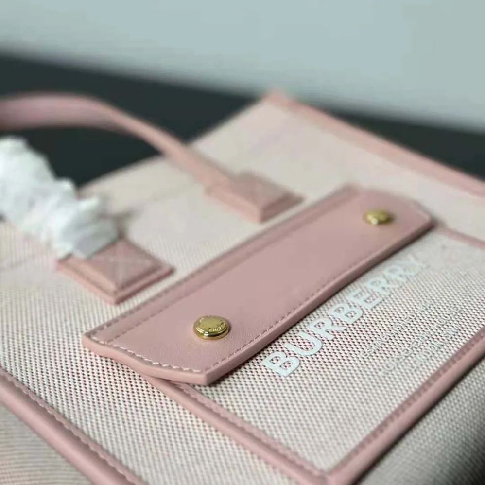 Burberry Mini Freya Tote for Women in Pink