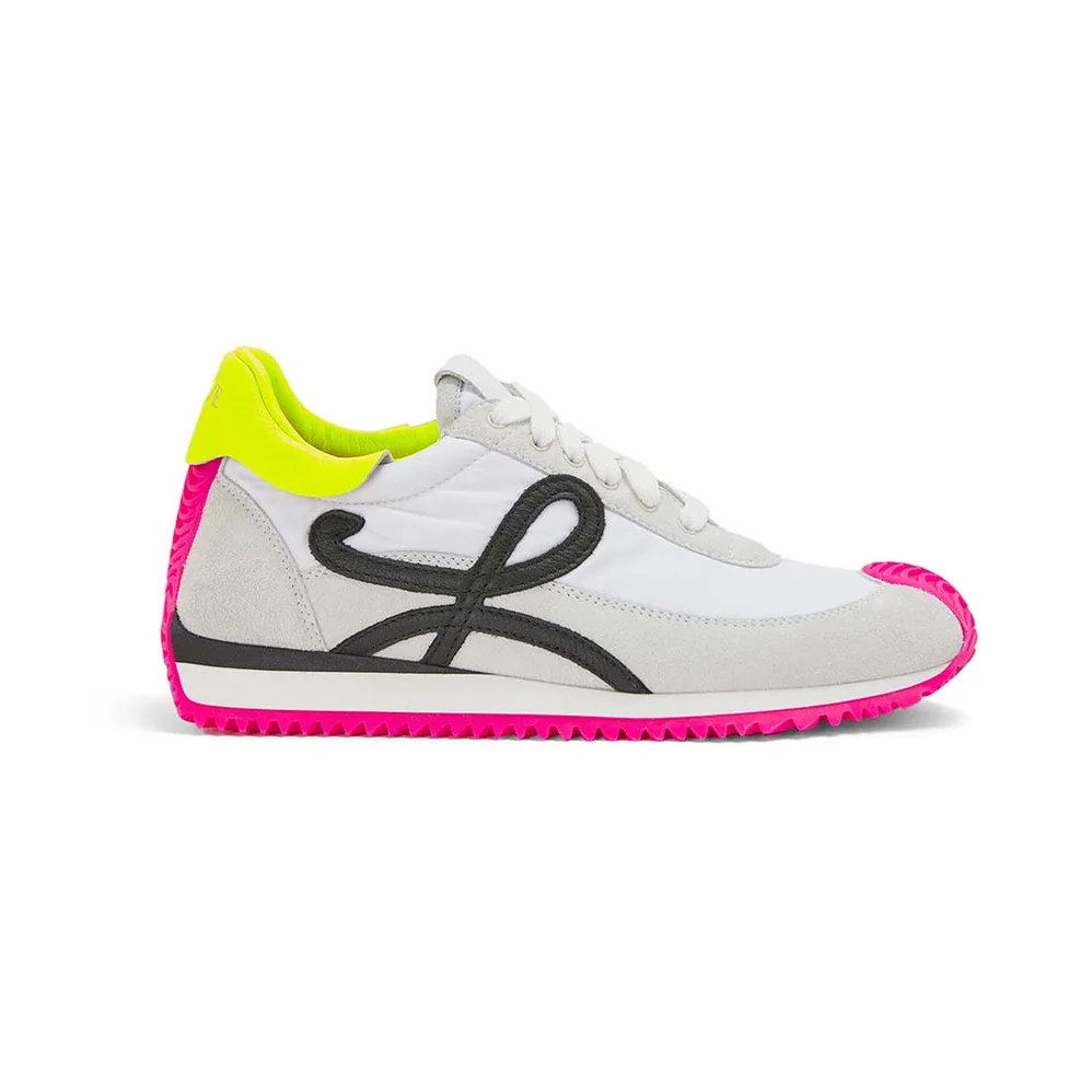 Loewe Flow Runner in Nylon and Suede for Women in Pink Loewe Flow Runner in Nylon and Suede for Women in Pink