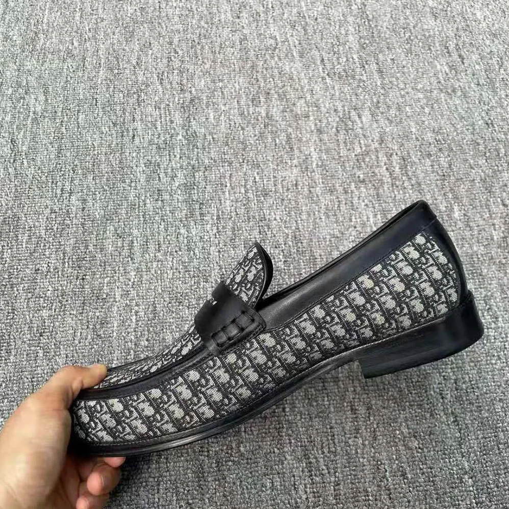 Dior Granville Loafer Beige and Black Dior Oblique Jacquard for Men