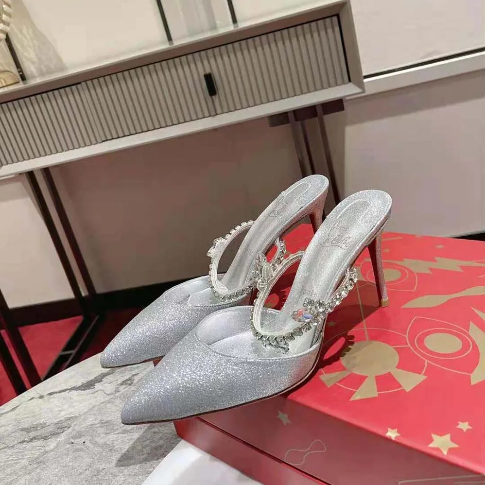 Christian Louboutin Planet Queen 100 mm Heel Height for Women in Silver Christian Louboutin Planet Queen 100 mm Heel Height for Women in Silver