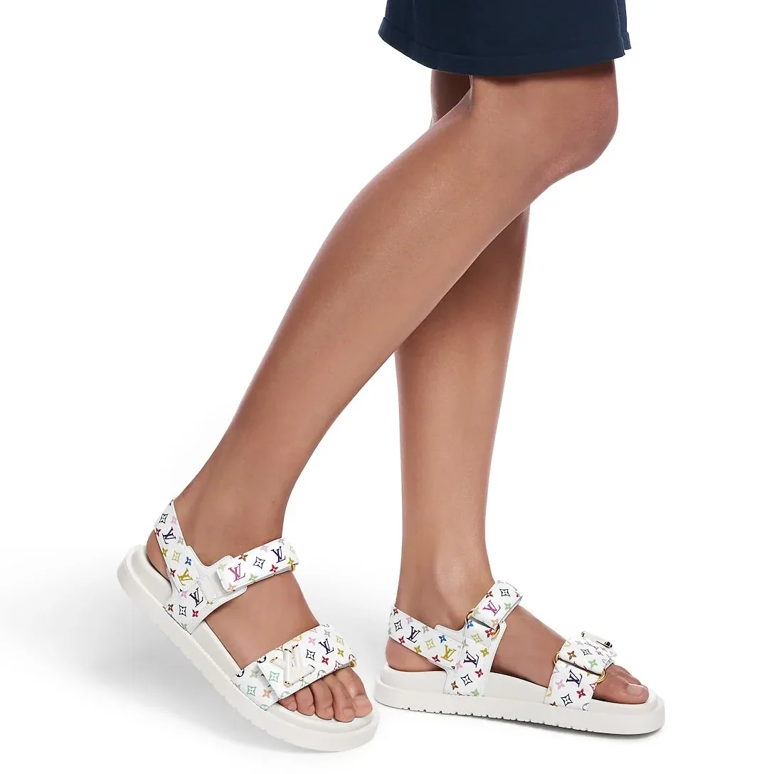 Louis Vuitton LV x TM LV Sunset Flat Comfort Sandal White 1AGXEQ