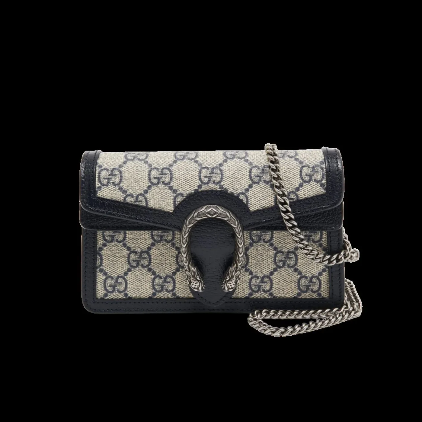 Gucci Dionysus Mini Shoulder Bag / Beige/ Blue GG Supreme Canvas Silver Hardware Gucci Dionysus Mini Shoulder Bag / Beige/ Blue GG Supreme Canvas Silver Hardware