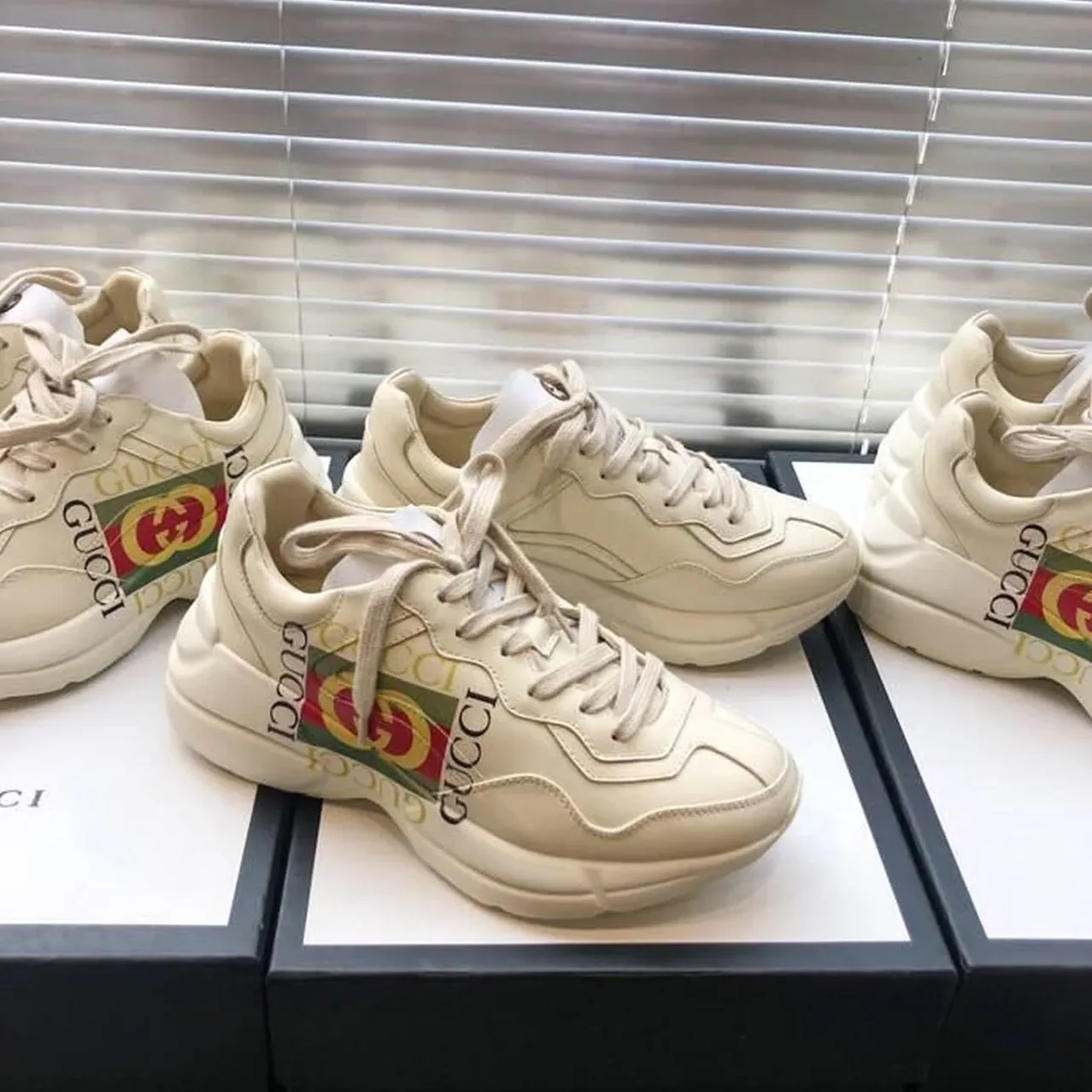 Gucci Rhyton Sneakers With Gucci White Ivory for Women Gucci Rhyton Sneakers With Gucci White Ivory for Women