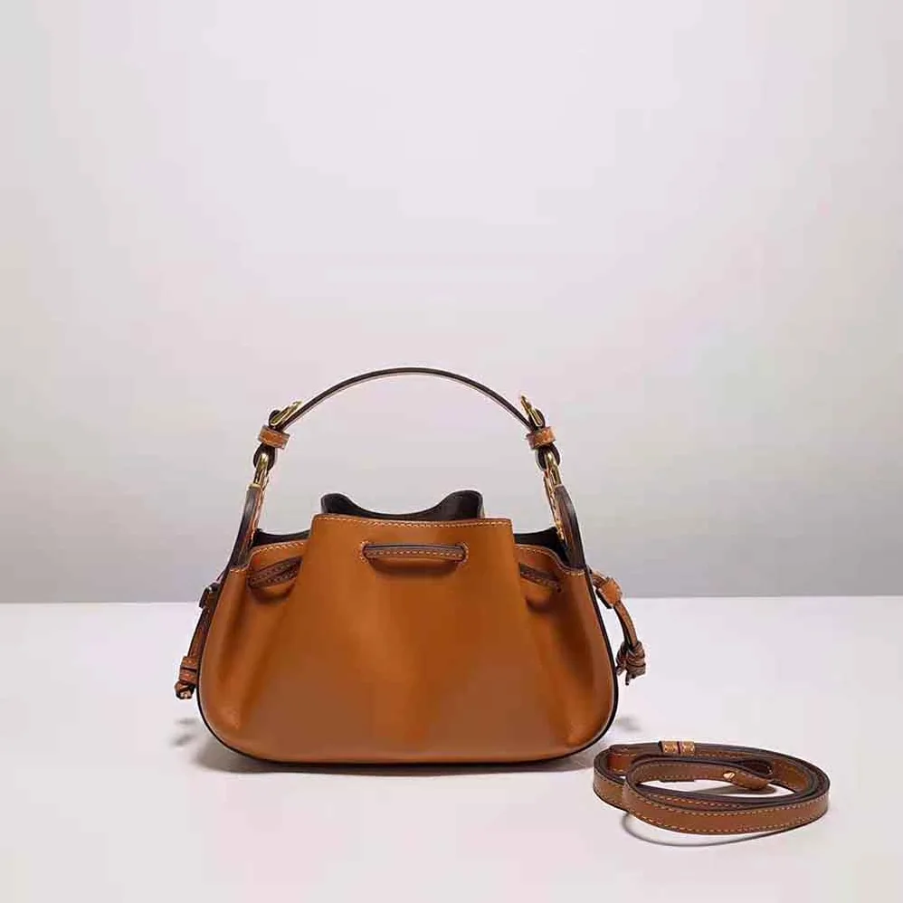 Fendi Pomodorino Brown Leather Mini for Women in Bag
