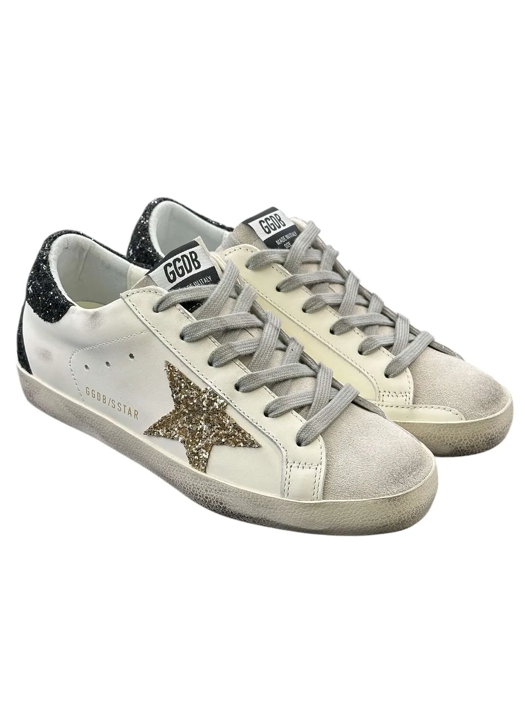 Super-Star with suede star and black heel tab