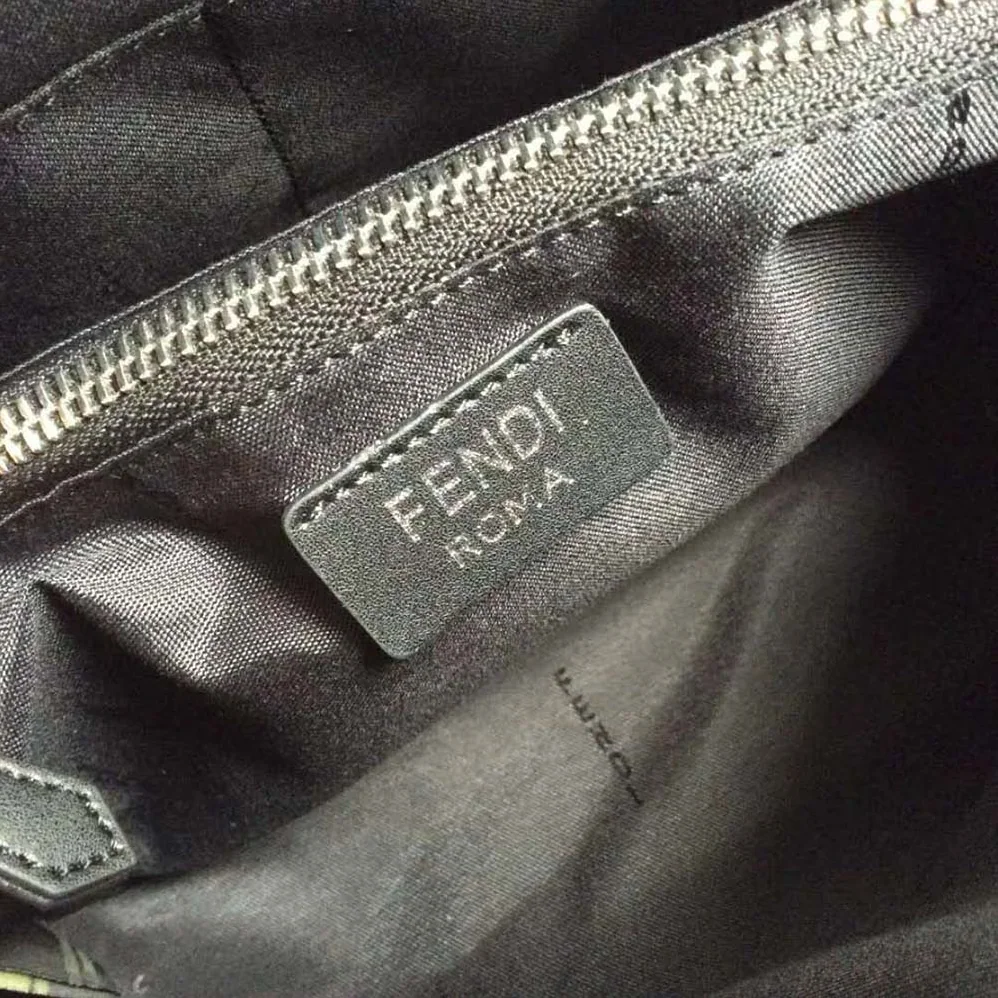 Fendi By the Way Regular Leather Boston Bag for Women in Black
