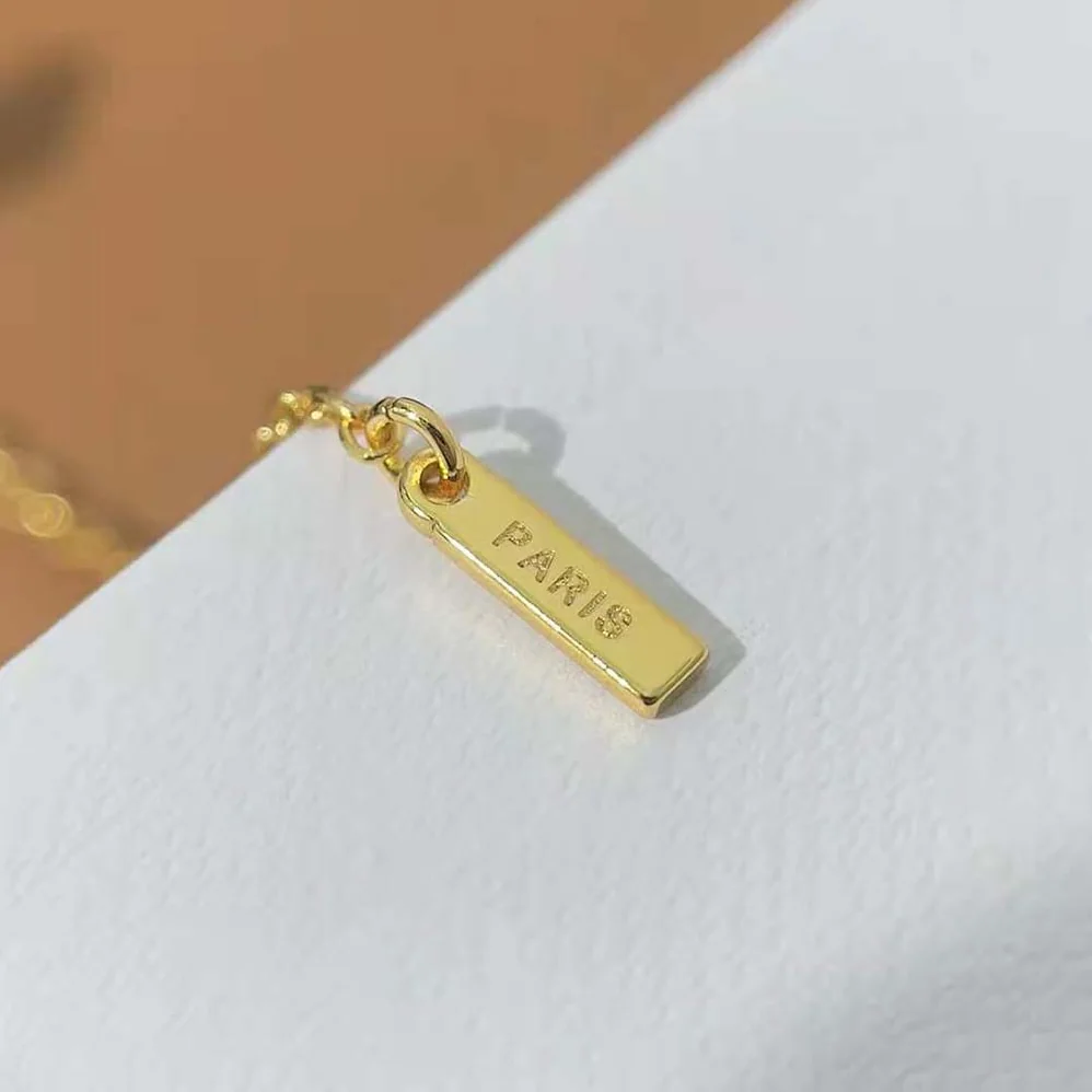 Celine Triomphe Sliding Earrings in Brass with Gold Finish for Women