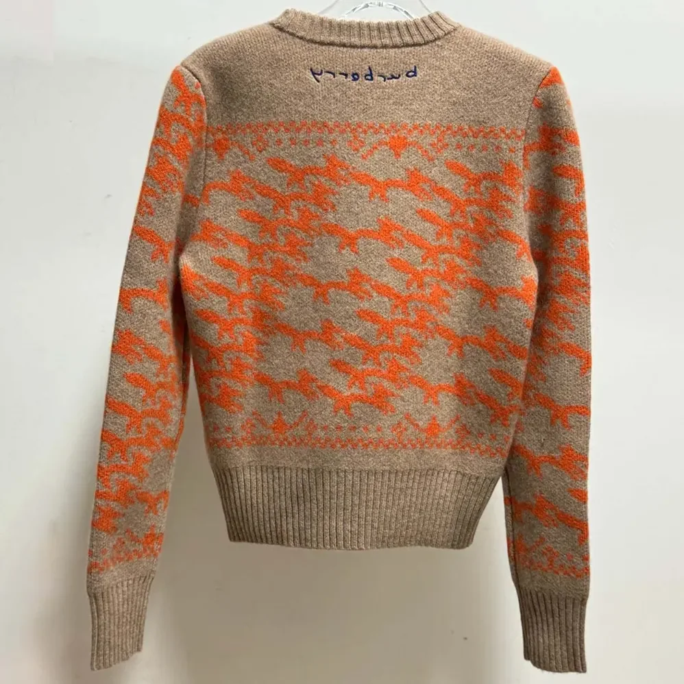 Burberry Cropped Fox Wool Sweater for Men