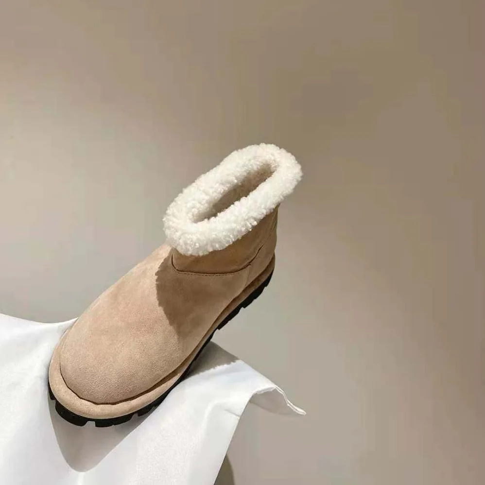 Prada Shearling Booties with Rubber Triangle Logo for Unisex Prada Shearling Booties with Rubber Triangle Logo for Unisex