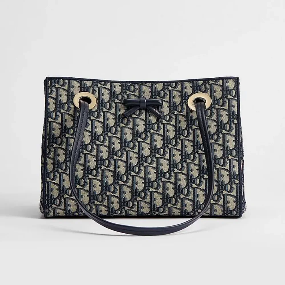 Dior Small Shopping Bag Blue Dior Oblique Jacquard for Women Dior Small Shopping Bag Blue Dior Oblique Jacquard for Women