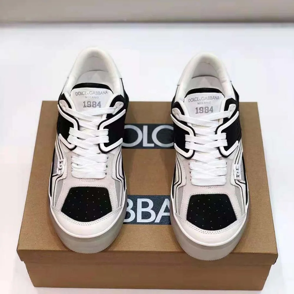 Dolce Gabbana D&G Calfskin Custom 2.Zero Sneakers for Men in Black