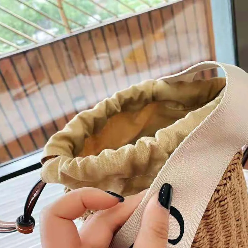 Chloe Small Woody Basket in Fair-trade Paper with the Woody Ribbon for Women Chloe Small Woody Basket in Fair-trade Paper with the Woody Ribbon for Women