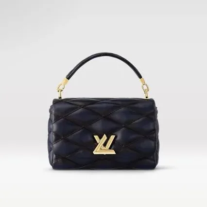 Louis Vuitton GO- Navy Blue Bag - 9.1 Inches/