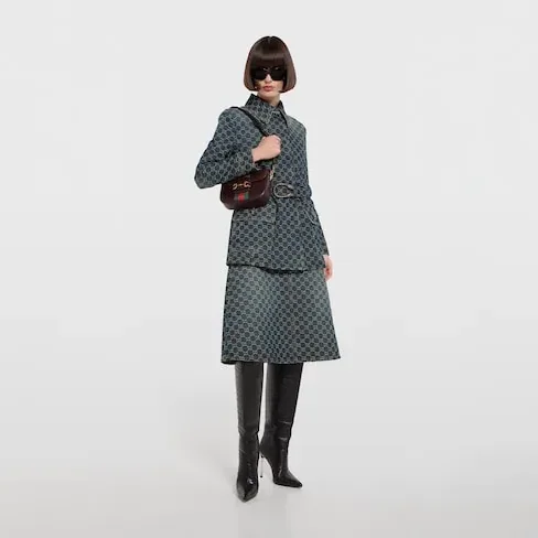 Gucci Horsebit 1955 Small Shoulder Bag in Dark Brown Gold Hardware
