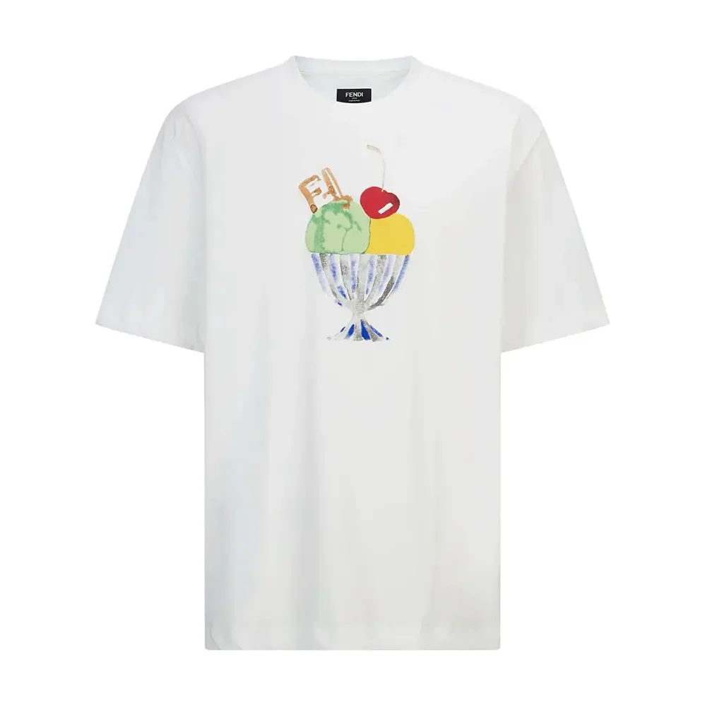 Fendi White Cotton T for Women in shirt